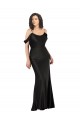 Sleeveless Black Low Back A-Line Off the Shoulder Formal Dress / Bridesmaid Dress Maidstone