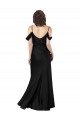 Sleeveless Black Low Back A-Line Off the Shoulder Formal Dress / Bridesmaid Dress Maidstone