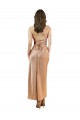 Sleeveless Rose Gold Low Back Sheath Cowl Neck Formal Evening Gown / Prom Dress / Bridesmaid Dress Maidstone