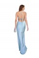 Sleeveless Light Sky Blue Criss Cross Open Back Sheath Cowl Neck Formal Evening Gown / Prom Dress / Bridesmaid Dress Maidstone