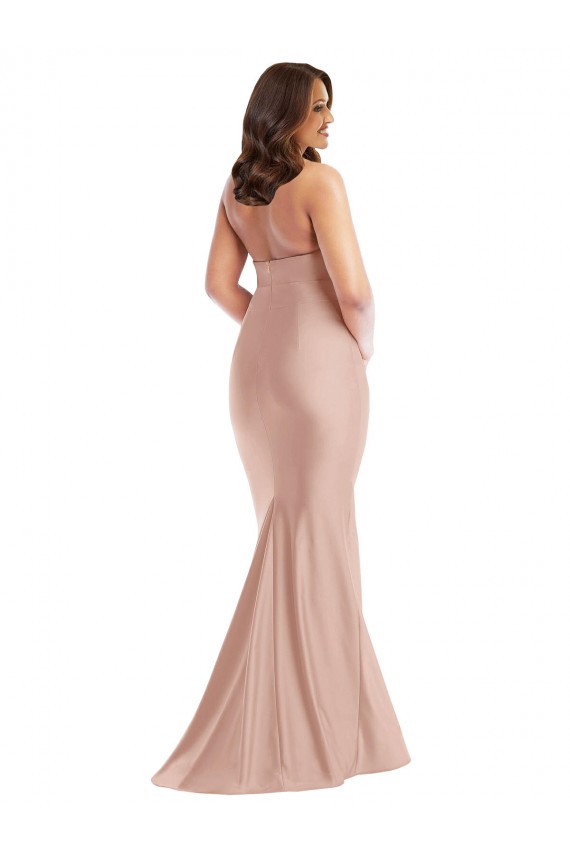 Sleeveless Dusty Pink Open Back Mermaid Halter Neck Formal Plus Size Evening Gown / Prom Dress / Bridesmaid Dress Maidstone