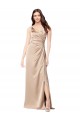 Sleeveless Champagne Pink Low Back A-Line Spaghetti Straps Formal Evening Gown / Prom Dress / Bridesmaid Dress Maidstone