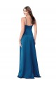 Sleeveless Peacock Blue Low Back A-Line Spaghetti Straps Formal Evening Gown / Prom Dress / Bridesmaid Dress Maidstone