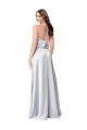 Sleeveless Fog Low Back A-Line Halter Neck Formal Evening Gown / Bridesmaid Dress Maidstone