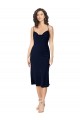Sleeveless Dark Navy Criss Cross Open Back A-Line Spaghetti Straps Formal Evening Gown / Prom Dress / Bridesmaid Dress Maidstone