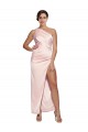 Sleeveless Pink Low Back A-Line One Shoulder Semi Formal Evening Dress / Prom Dress / Bridesmaid Dress Maidstone