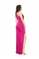 Sleeveless Fuchsia Sheath Silk like Satin One Shoulder Formal Evening Gown / Prom Dress / Bridesmaid Dress Maidstone