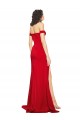 Sleeveless Red A-Line Silk like Satin Off the Shoulder Formal Evening Gown / Prom Dress / Bridesmaid Dress Maidstone