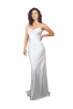 Sleeveless White Criss Cross Open Back Sheath Cowl Neck Beach Wedding Dresses Maidstone