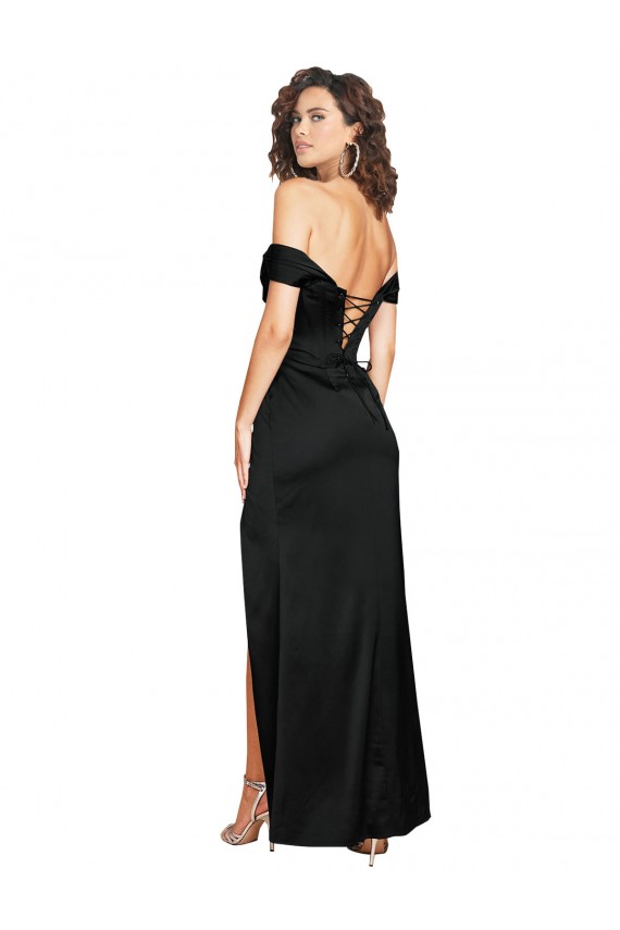 Sleeveless Black Low Back A-Line Sweetheart Black Tie Evening Gown / Prom Dress / Bridesmaid Dress Maidstone