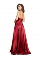 Sleeveless Burgundy Low Back A-Line Spaghetti Straps Black Tie Evening Dress / Prom Dress / Bridesmaid Dress Maidstone