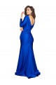 Long Sleeves Royal Blue V-Back Mermaid V-Neck Formal Evening Gown / Prom Dress / Bridesmaid Dress Maidstone