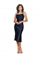 Sleeveless Dark Navy Sheath Spaghetti Straps Formal Evening Gown / Prom Dress / Bridesmaid Dress Maidstone
