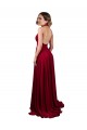 Sleeveless Burgundy Open Back A-Line Halter Neck Black Tie Evening Gown / Prom Dress / Bridesmaid Dress Maidstone