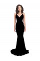 Sleeveless Black Open Back Mermaid V-Neck Formal Evening Gown / Prom Dress / Bridesmaid Dress Maidstone