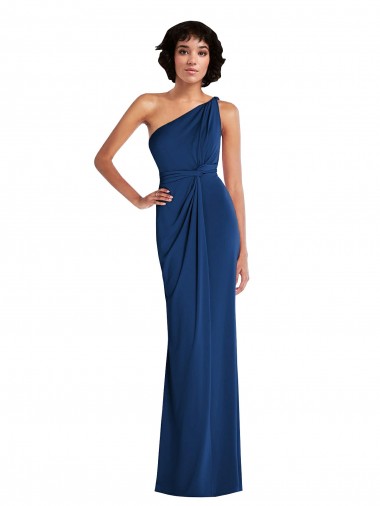 Sleeveless Royal Blue Sheath One Shoulder Semi Formal Evening Dress / Prom Dress / Bridesmaid Dress Maidstone