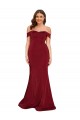 Sleeveless Burgundy Mermaid Off the Shoulder Formal Plus Size Evening Gown / Prom Dress / Bridesmaid Dress Maidstone