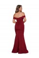 Sleeveless Burgundy Mermaid Off the Shoulder Formal Plus Size Evening Gown / Prom Dress / Bridesmaid Dress Maidstone