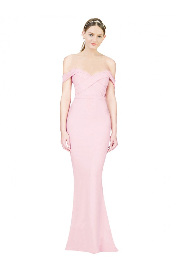 Sleeveless Pink Low Back A-Line Strapless Formal Evening Gown / Prom Dress / Bridesmaid Dress Maidstone