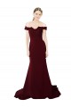 Sleeveless Burgundy Gold V-Back Mermaid Off the Shoulder Formal Evening Gown / Prom Dress / Bridesmaid Dress Maidstone