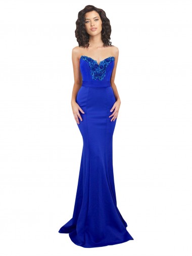 Sleeveless Royal Blue Low Back Mermaid Sweetheart Formal Evening Gown / Prom Dress / Bridesmaid Dress Maidstone