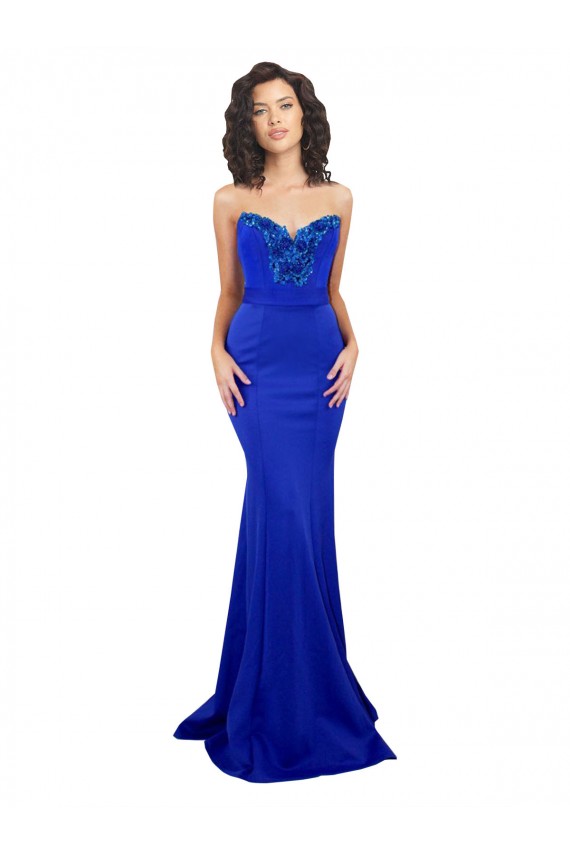 Sleeveless Royal Blue Low Back Mermaid Sweetheart Formal Evening Gown / Prom Dress / Bridesmaid Dress Maidstone