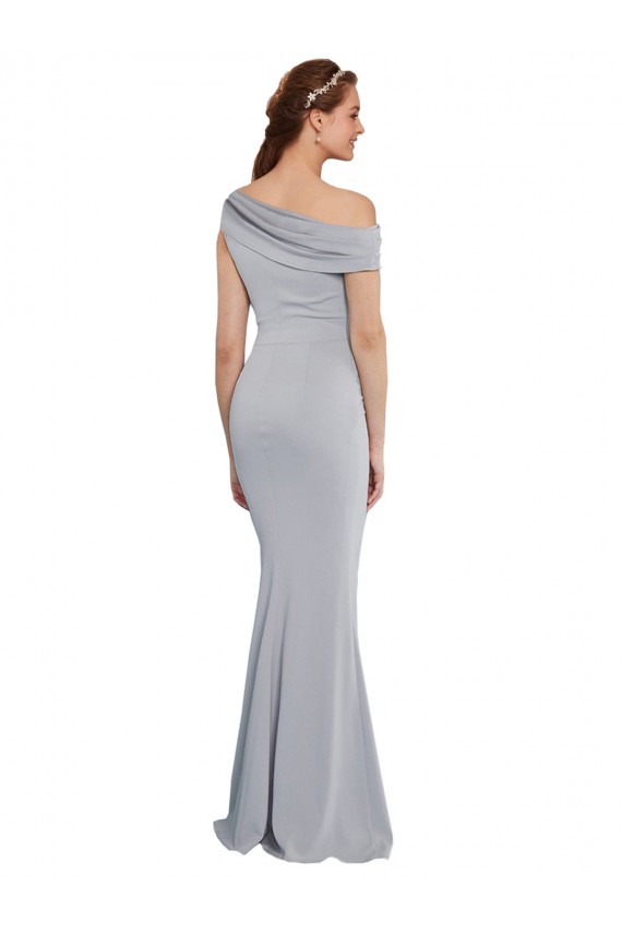 Sleeveless Grey Mermaid One Shoulder Formal Dress / Bridesmaid Dress Maidstone