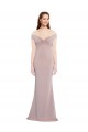 Sleeveless Dusty Pink Keyhole Back Mermaid Off the Shoulder Formal Evening Gown / Prom Dress / Bridesmaid Dress Maidstone