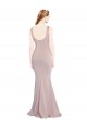 Cap Sleeves Dusty Pink Mermaid Scoop Neck Formal Evening Gown / Prom Dress / Bridesmaid Dress Maidstone