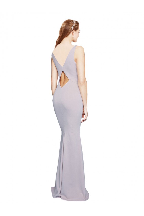 Sleeveless Arctic Lilac Keyhole Back Mermaid V-Neck Formal Evening Gown / Prom Dress / Bridesmaid Dress Maidstone