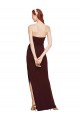 Sleeveless Burgundy Gold Sheath Strapless Formal Evening Gown / Prom Dress / Bridesmaid Dress Maidstone