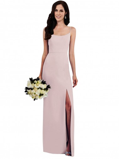Sleeveless V-Back Trumpet Spaghetti Straps Formal Evening Gown / Prom Dress / Bridesmaid Dress Maidstone