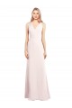 Sleeveless Pink Keyhole Back Trumpet V-Neck Semi Formal Evening Dress / Prom Dress / Bridesmaid Dress Maidstone