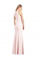 Sleeveless Pink Keyhole Back Trumpet V-Neck Semi Formal Evening Dress / Prom Dress / Bridesmaid Dress Maidstone