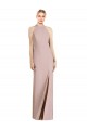 Sleeveless Dusty Pink Open Back Trumpet Halter Neck Semi Formal Evening Dress / Bridesmaid Dress Maidstone
