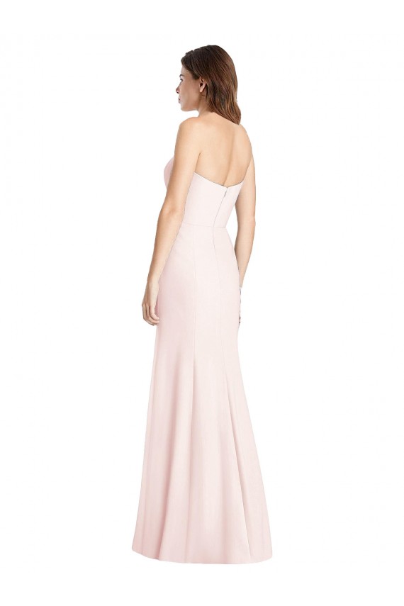 Sleeveless Pink Low Back Trumpet Sweetheart Semi Formal Evening Dress / Prom Dress / Bridesmaid Dress Maidstone