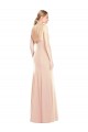 Sleeveless Nude Open Back Trumpet Bateau Neck Semi Formal Evening Dress / Prom Dress / Bridesmaid Dress Maidstone
