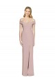 Sleeveless Dusty Pink Criss Cross Back Trumpet Off the Shoulder Semi Formal Evening Dress / Prom Dress / Bridesmaid Dress Maidstone