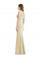 Sleeveless Champagne Criss Cross Open Back Trumpet Bateau Neck Semi Formal Evening Dress / Prom Dress / Bridesmaid Dress Maidstone
