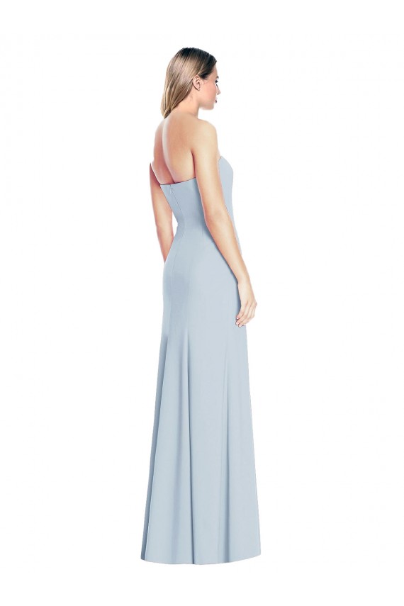 Sleeveless Light Sky Blue Low Back Trumpet Sweetheart Formal Dress / Bridesmaid Dress Maidstone