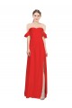 Sleeveless Red A-Line Off the Shoulder Formal Evening Gown / Prom Dress / Bridesmaid Dress Maidstone