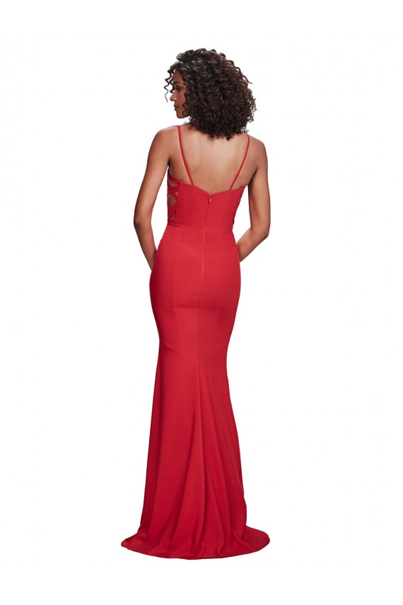 Sleeveless Red Mermaid Spaghetti Straps Bridesmaid Dress / Evening Dress Maidstone