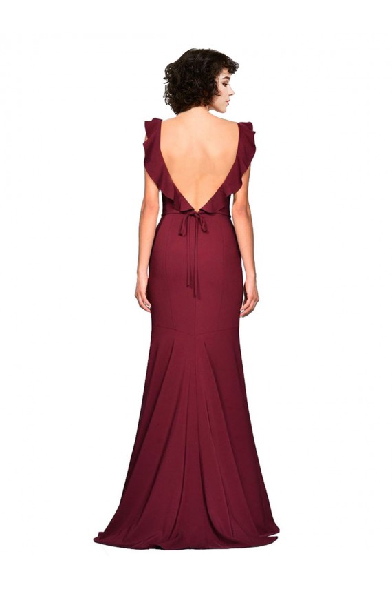 Sleeveless Burgundy Mermaid Strapless Prom Dress / Bridesmaid Dress Maidstone