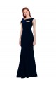 Sleeveless Dark Navy Mermaid Off the Shoulder Formal Evening Gown / Prom Dress / Bridesmaid Dress Maidstone