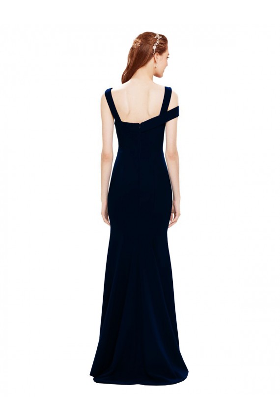 Sleeveless Dark Navy Mermaid Off the Shoulder Formal Evening Gown / Prom Dress / Bridesmaid Dress Maidstone