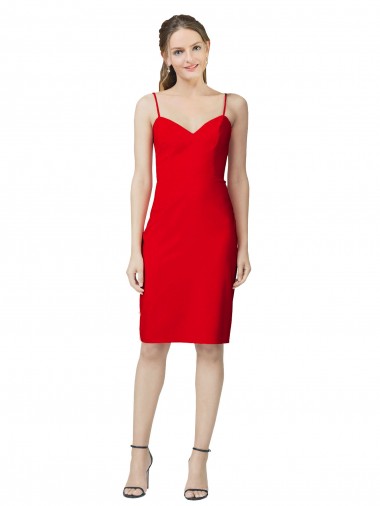 Sleeveless Red Sheath Sweetheart Formal Evening Gown / Prom Dress / Bridesmaid Dress Maidstone
