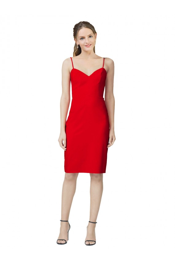 Sleeveless Red Sheath Sweetheart Formal Evening Gown / Prom Dress / Bridesmaid Dress Maidstone