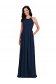 Sleeveless Dark Navy Criss Cross Open Back Trumpet Halter Neck Semi Formal Evening Dress / Bridesmaid Dress Maidstone