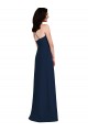 Sleeveless Dark Navy Criss Cross Open Back Trumpet Halter Neck Semi Formal Evening Dress / Bridesmaid Dress Maidstone