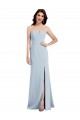 Sleeveless Light Sky Blue Low Back Trumpet V-Neck Bridesmaid Dress / Evening Dress Maidstone
